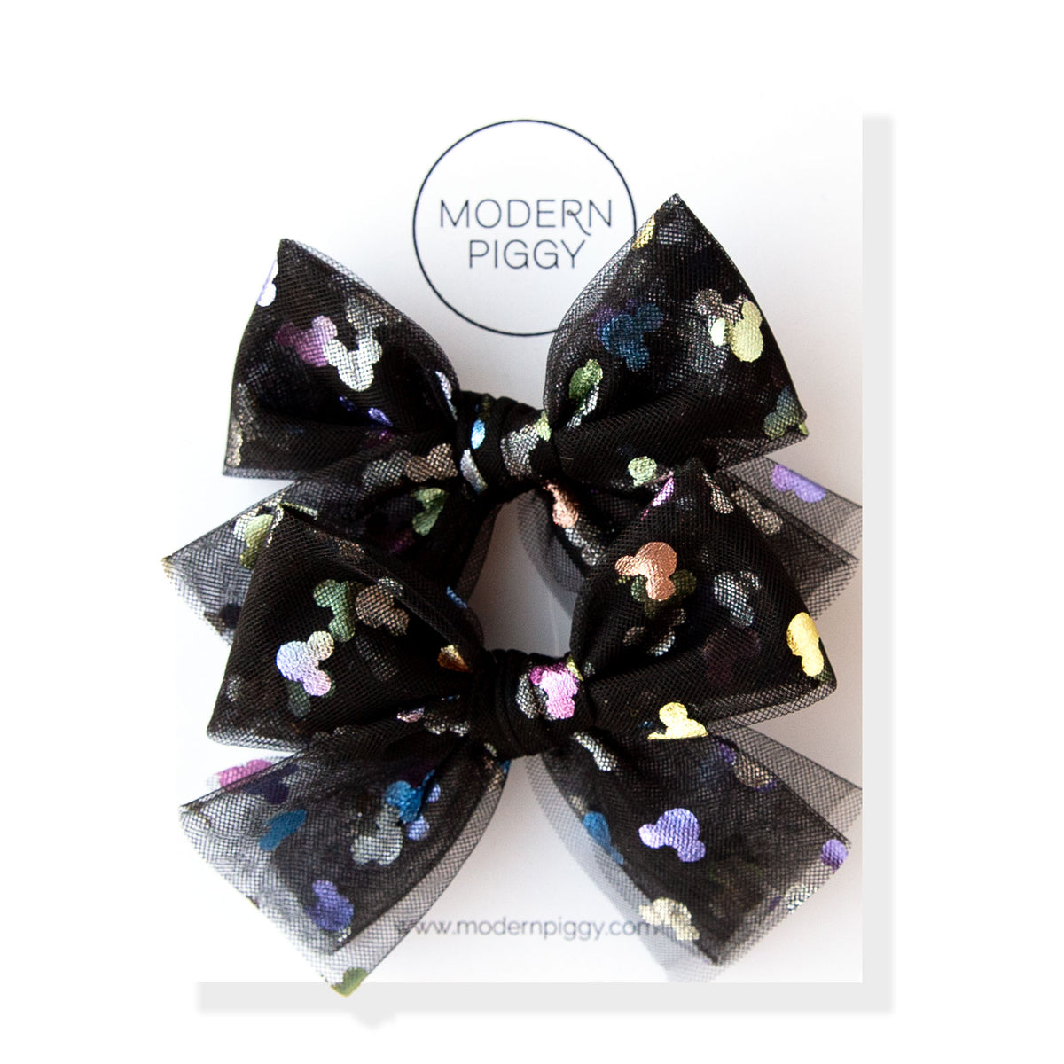 Bibbidi Bobbidi - Black  Tulle Bow – Modern Piggy